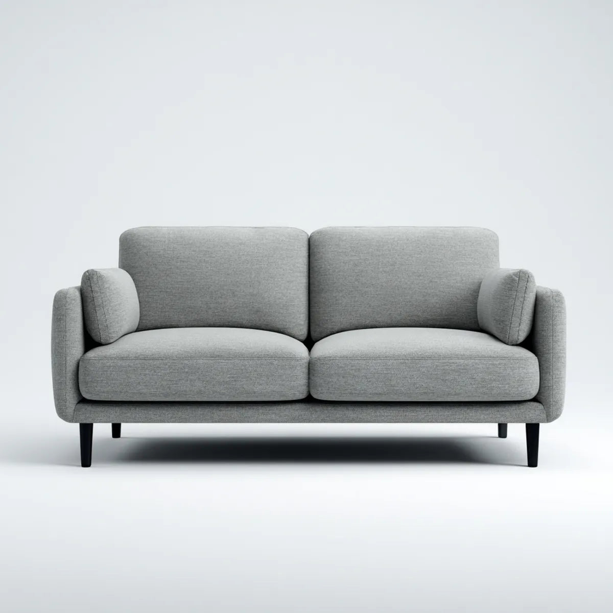 Divano 2 posti grigio in poliestere rettangolare 170 x 88 x 84 cm