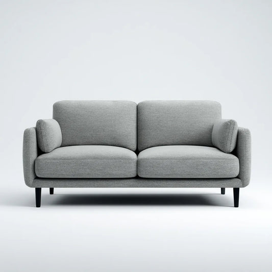 Divano 2 posti grigio in poliestere rettangolare 170 x 88 x 84 cm